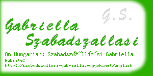 gabriella szabadszallasi business card